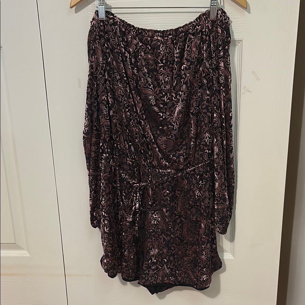 Ecoté Pink and Black Patterned romper